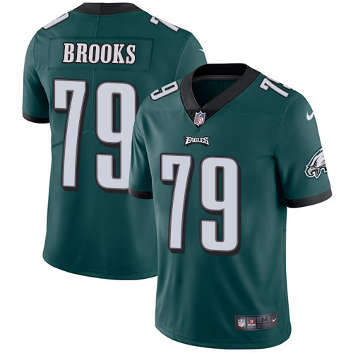 Nike Eagles #79 Brandon Brooks Midnight Green Team Color Men's Stitched NFL Vapor Untouchable Limited Jersey - Click Image to Close